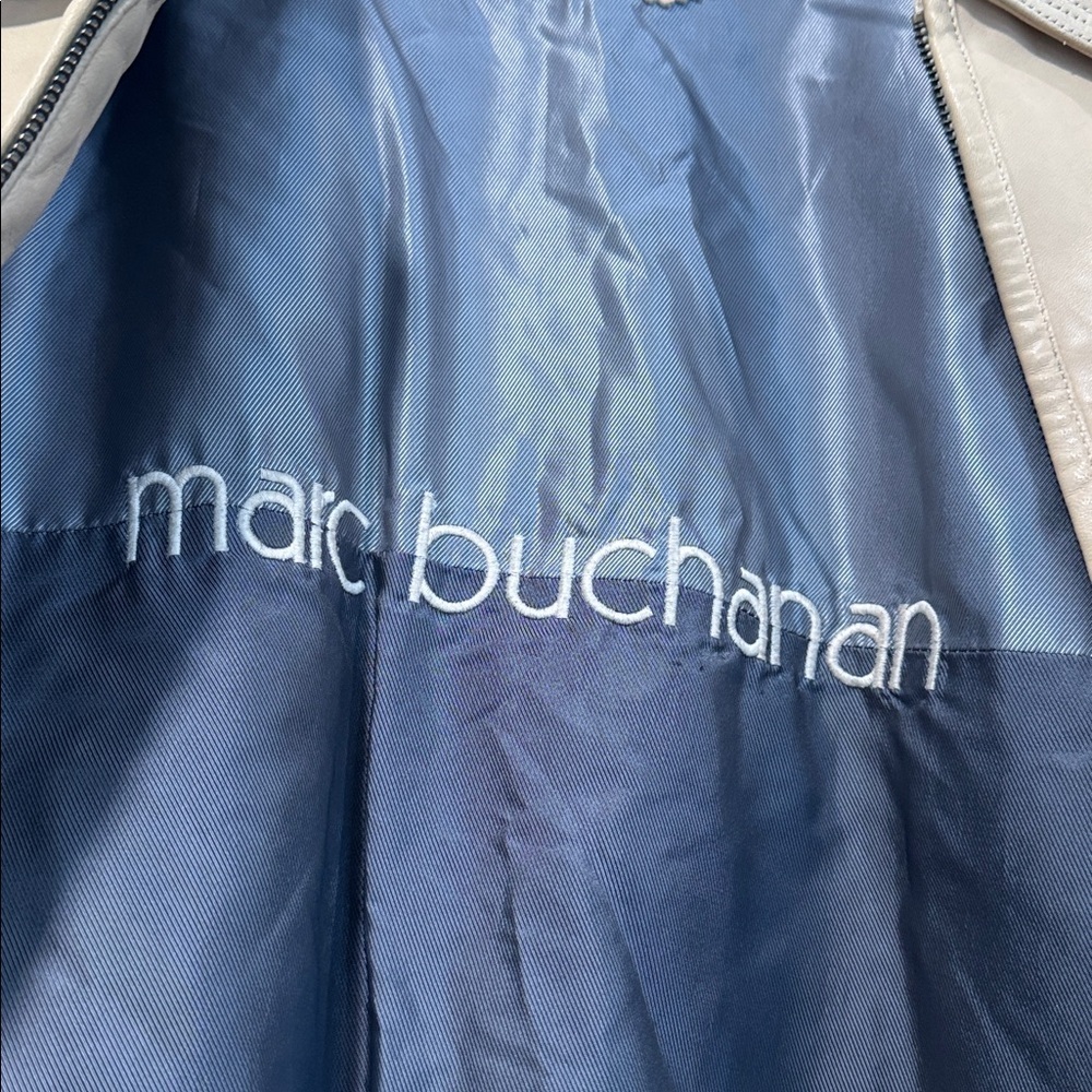 Vintage Marc Buchanan Pelle Pelle Tan 100% Leather Bomber Jckt Sz 56/46 U.S.XXL - Picture 11 of 15
